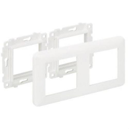 MMCONECTA - Marco / bastidor doble 45x45 para 2 CV1E blanco nieve