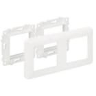 MMCONECTA - Marco / bastidor doble 45x45 para 2 CV1E blanco nieve