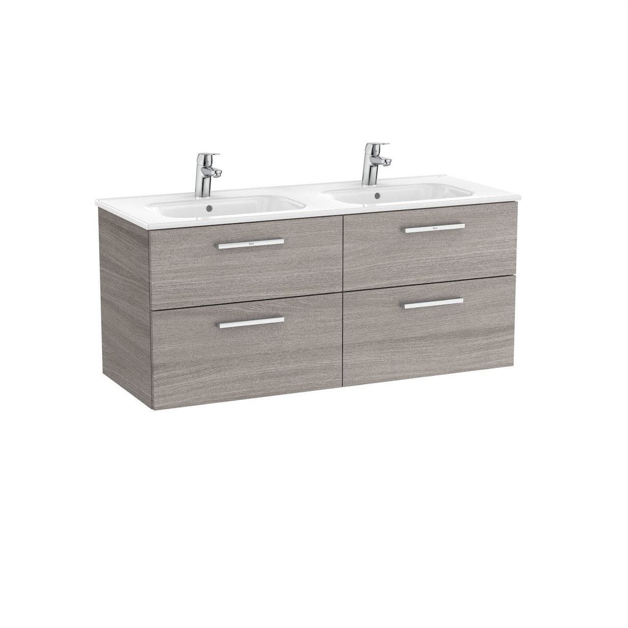 ROCA - Conjunto Victoria base+lavabo 1200 roble city texturizado 2 cajones