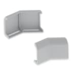 UNEX - Unión esquina plana de alto 100 mm Unex en U23X color gris