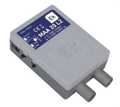 EK - Micro amplificador toma 1 IN G:2x18/106-108dBuV LTE2