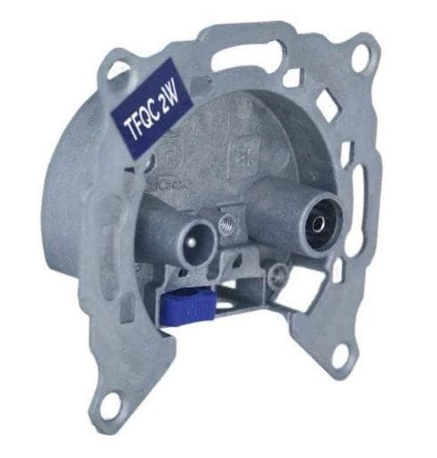 EK - TOMA QUICOAX 2 CONECTORES IEC SIN GARRAS