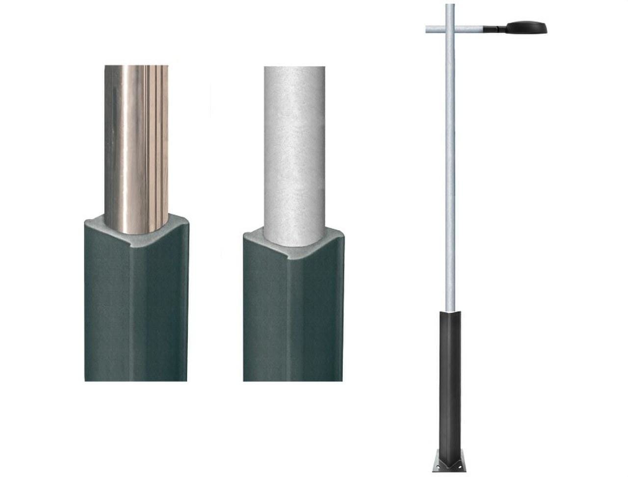 BENITO - Columna NATUM 70 1 brazo inoxidable