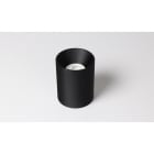 ILUTREK - Luminaria superficie circular fija sin bombilla negra