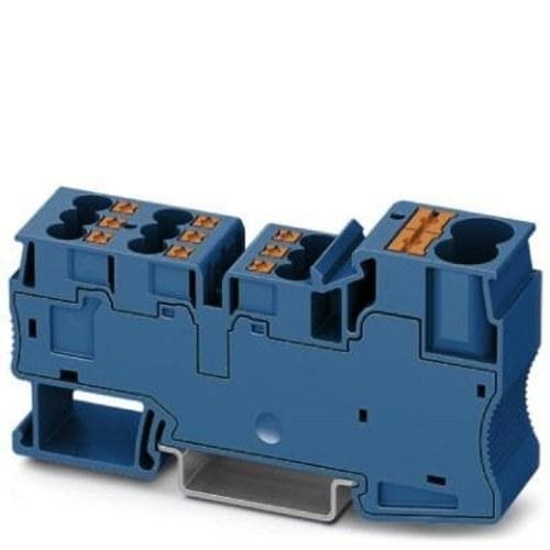 PHOENIX CONTACT - Borne colectivo de potencial PT 2X10/9X4 BU 1000V 57A conexión push-in 0,5-16mm² AWG 20-6 18,5mm 42,4mm azul