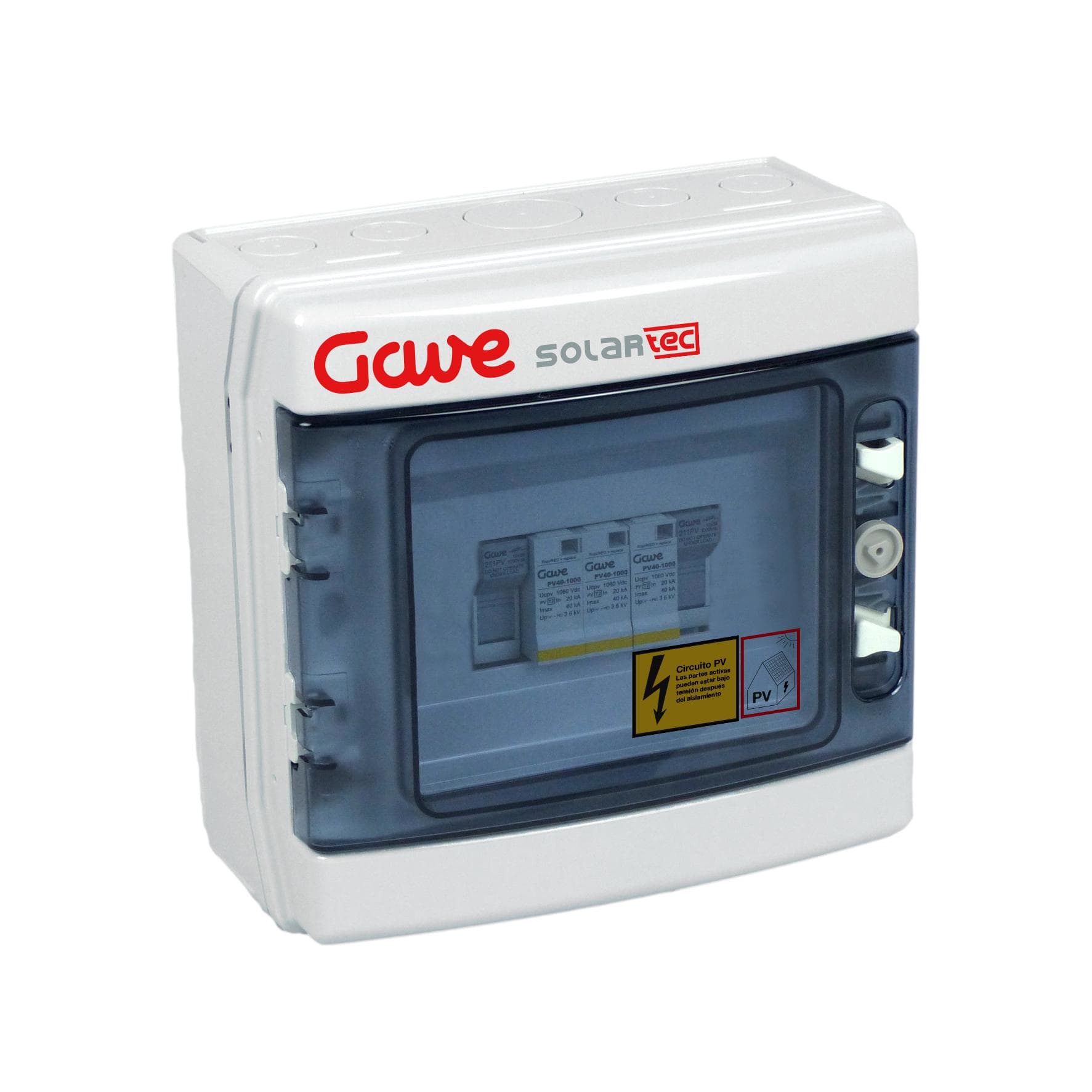 GAVE - CAJA PROTECCIÓN 1000VDC 1 MPPT (1 STRING X MPPT) FUS 15A + PST-II (1 ENT./1 SAL.)
