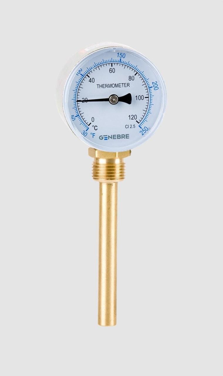 GENEBRE - TERMOMETRO BIMET.8035 INF.63MM L100 0+60
