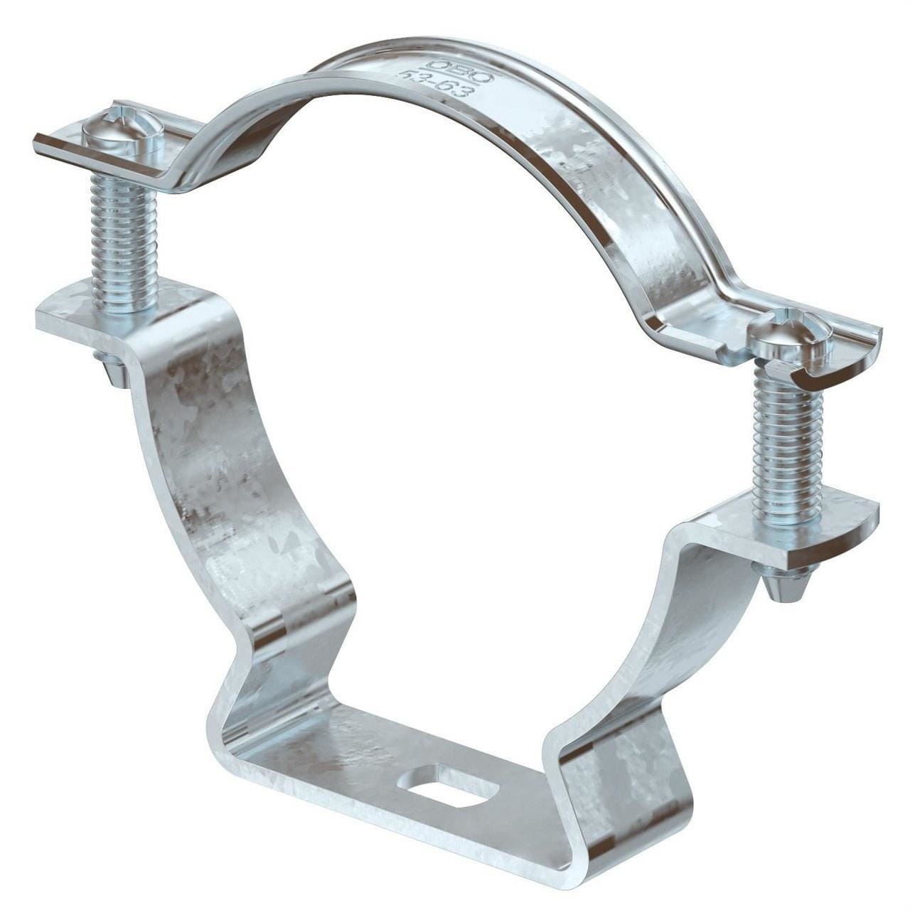 OBO BETTERMANN - Abrazadera con agujero alargado 53-63mm galvanizado por inmersión en caliente DIN en ISO 1461 acero St