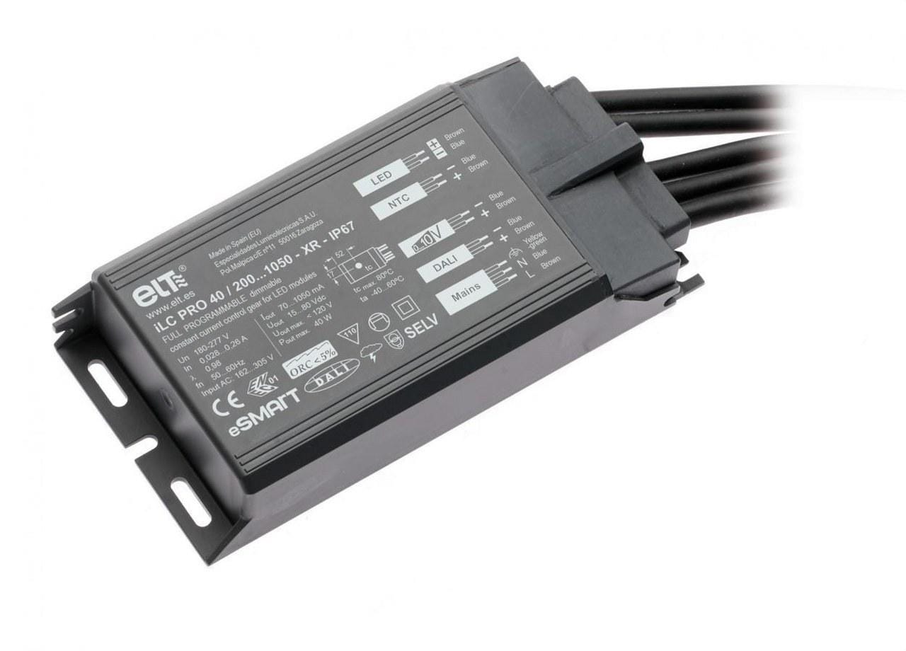ELT - Equipo programable de corriente constante iLC PRO 40/200/1050-XR-IP67 1x40W para módulos LED