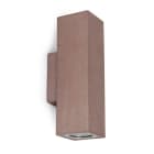 CRISTHER - Aplique STONE cuadrado IP65 (2x) GU10 Máx 12W CONCRETE rojo