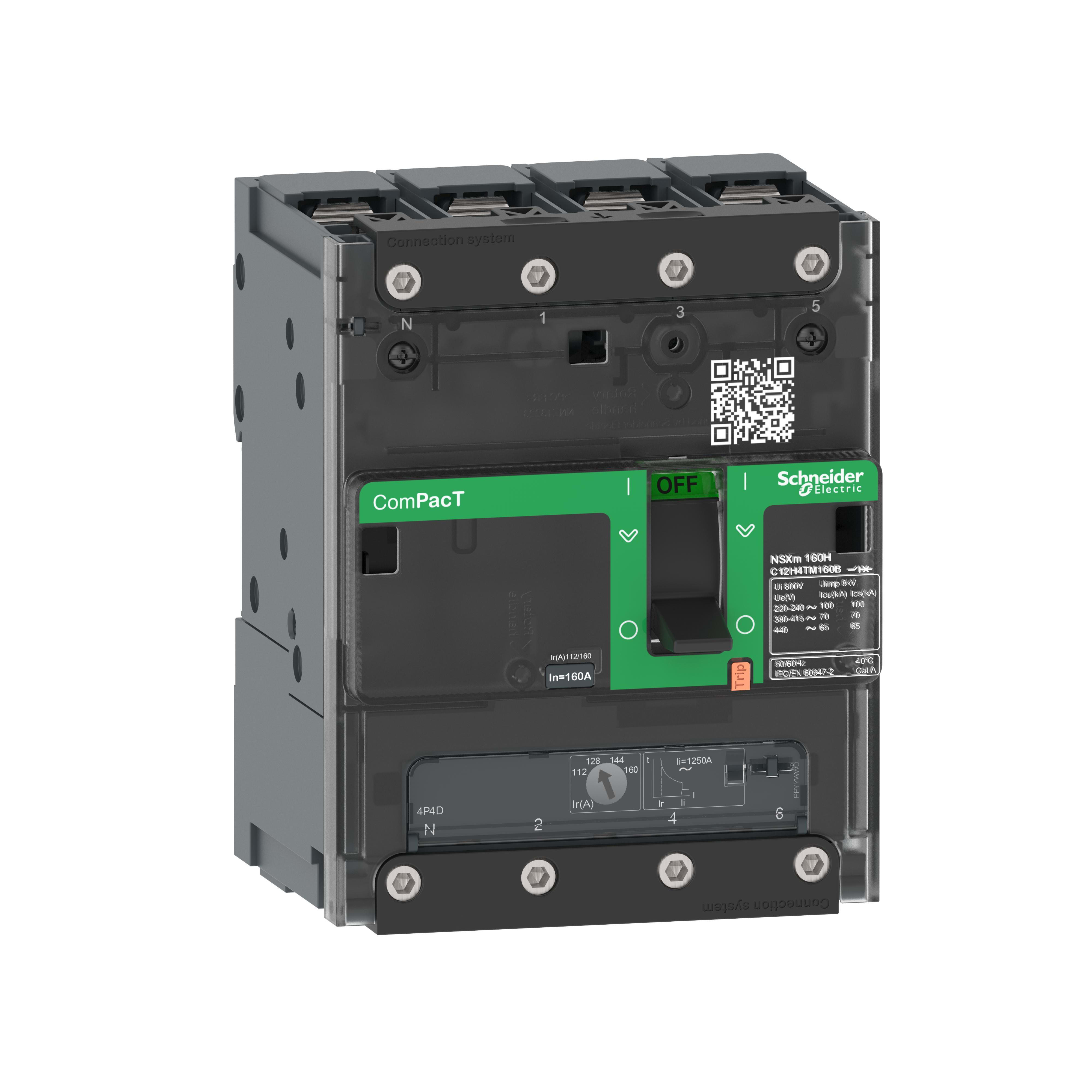 Schneider Electric - Interruptor NSXm100B 25kA AC 4P4R 50A TMD tornillo