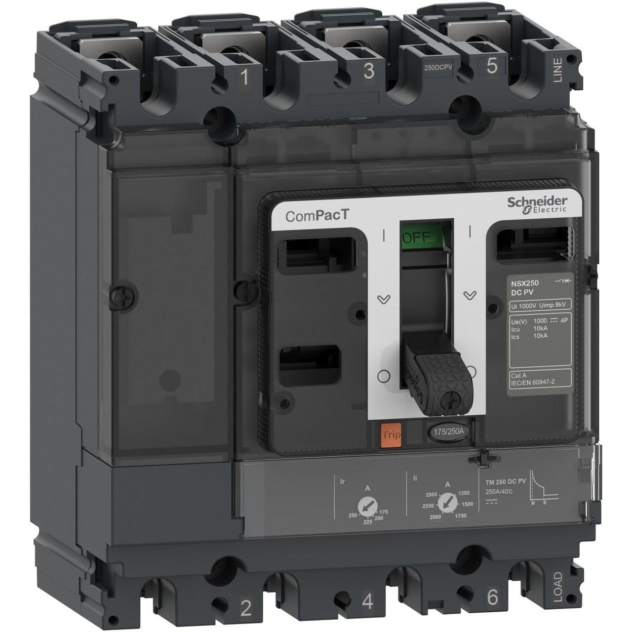 Schneider Electric - Bloque de corte NSX100F 36kA DCPV 4P 80A TMD