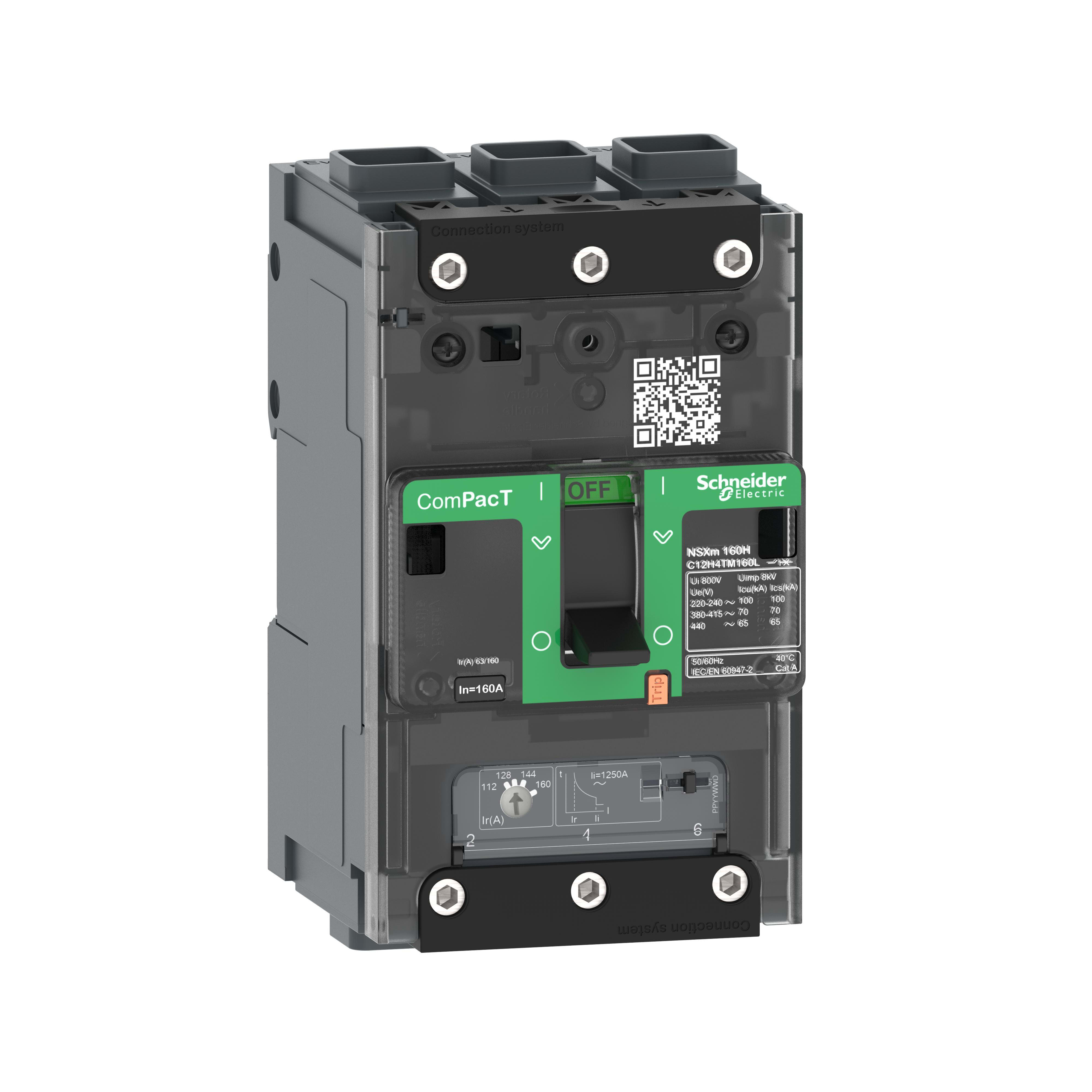 Schneider Electric - Interruptor NSXm100F 36kA AC 3P 80A TMD EverLink