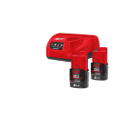 MILWAUKEE - KIT 2 BATERÍAS M12B3 + CARGADOR C12C