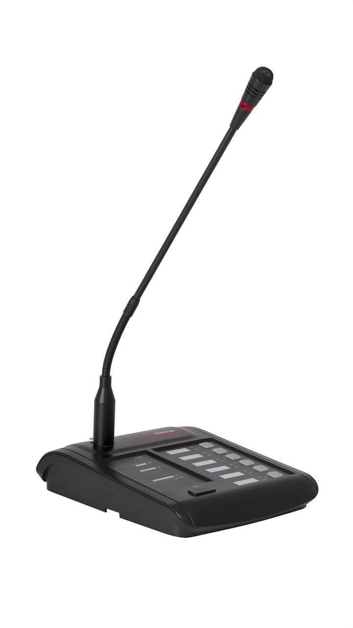 FONESTAR - Micrófono con selector de zonas para sistema de megafonía y alarma por voz EN54 170x53x243mm