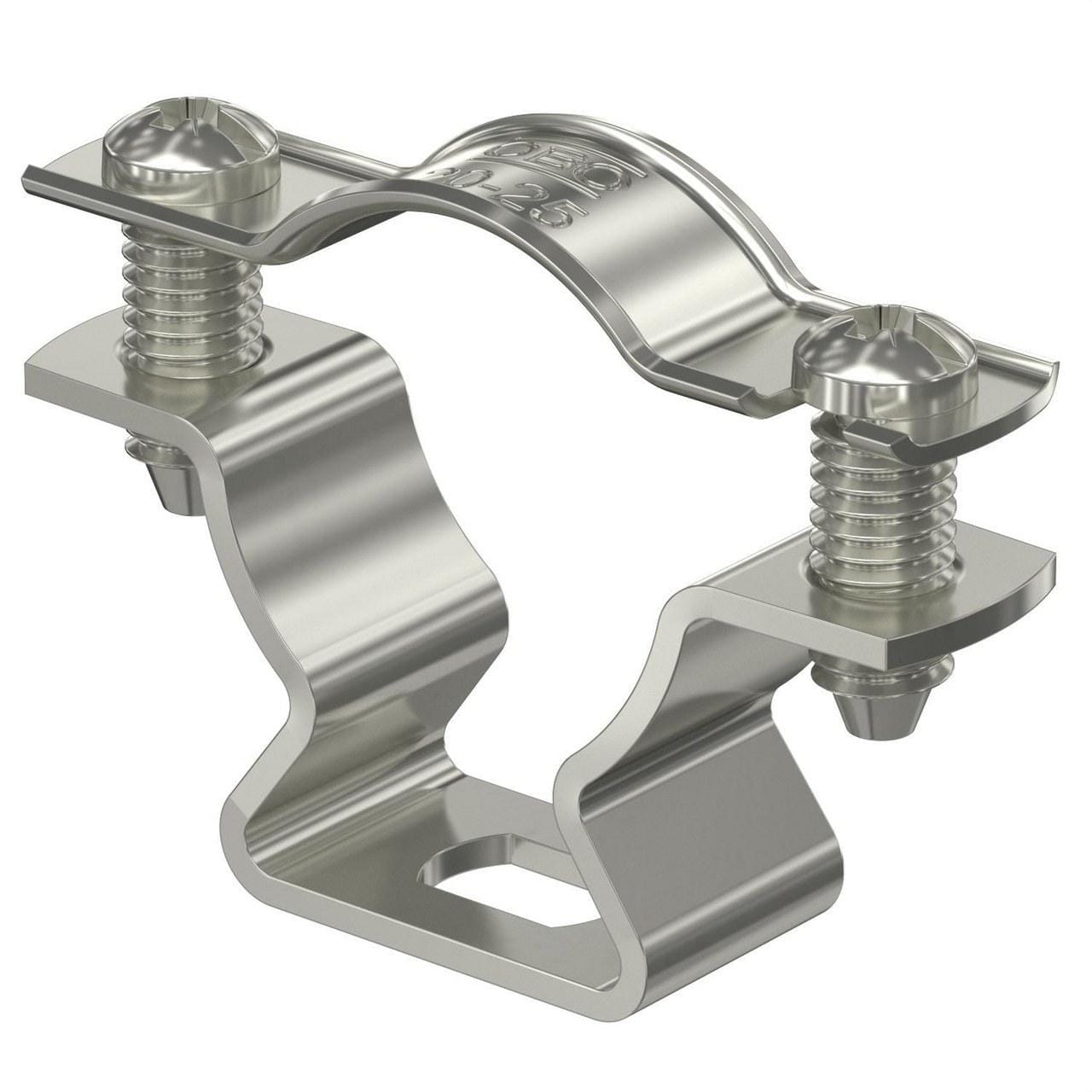 OBO BETTERMANN - Abrazadera con agujero alargado 20-25mm acero inoxidable 14301 A2 14301