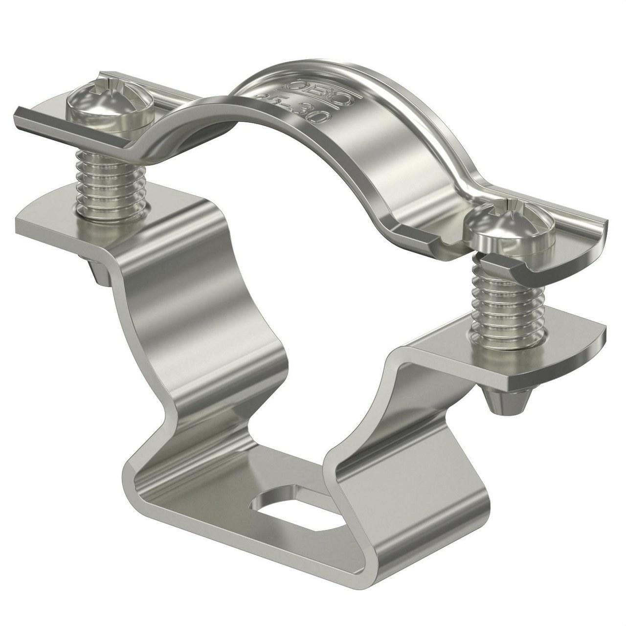 OBO BETTERMANN - Abrazadera con agujero alargado 25-30mm acero inoxidable 14301 A2 14301