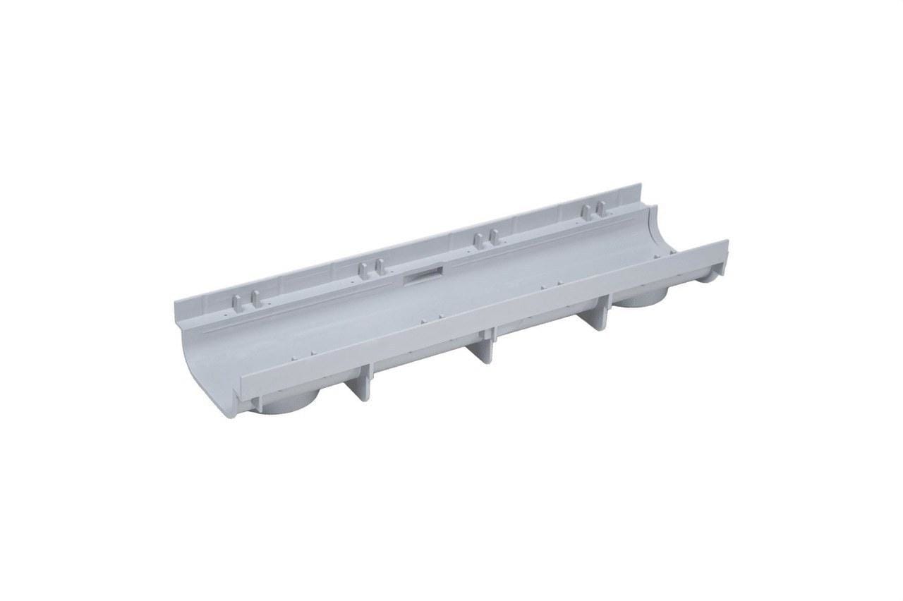 ADEQUA - Canaleta PVC baja altura CAN-130-BAP 130x500x70mm para rejillas de PP y de diseño inoxidable