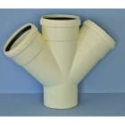 ADEQUA - Injerto doble plano macho - hembra 45° RV-14-K-AR diámetro 110