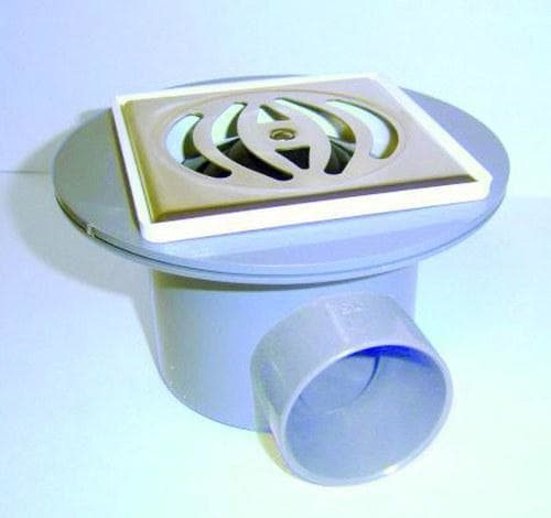 ADEQUA - Sumidero ducha SS-55 100x100mm diámetro salida 40-50 con salida vertical / horizontal