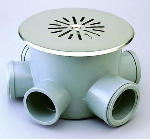 ADEQUA - Bote sifónico extensible B-SS diámetro 110 con tapa expansiva inoxidable
