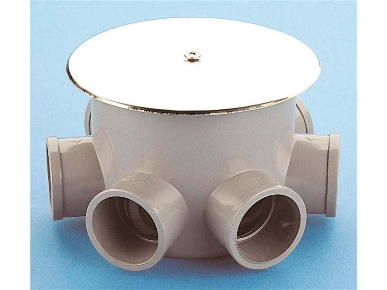 ADEQUA - Bote sifónico extensible B-S diámetro 110 con tapa expansiva inoxidable