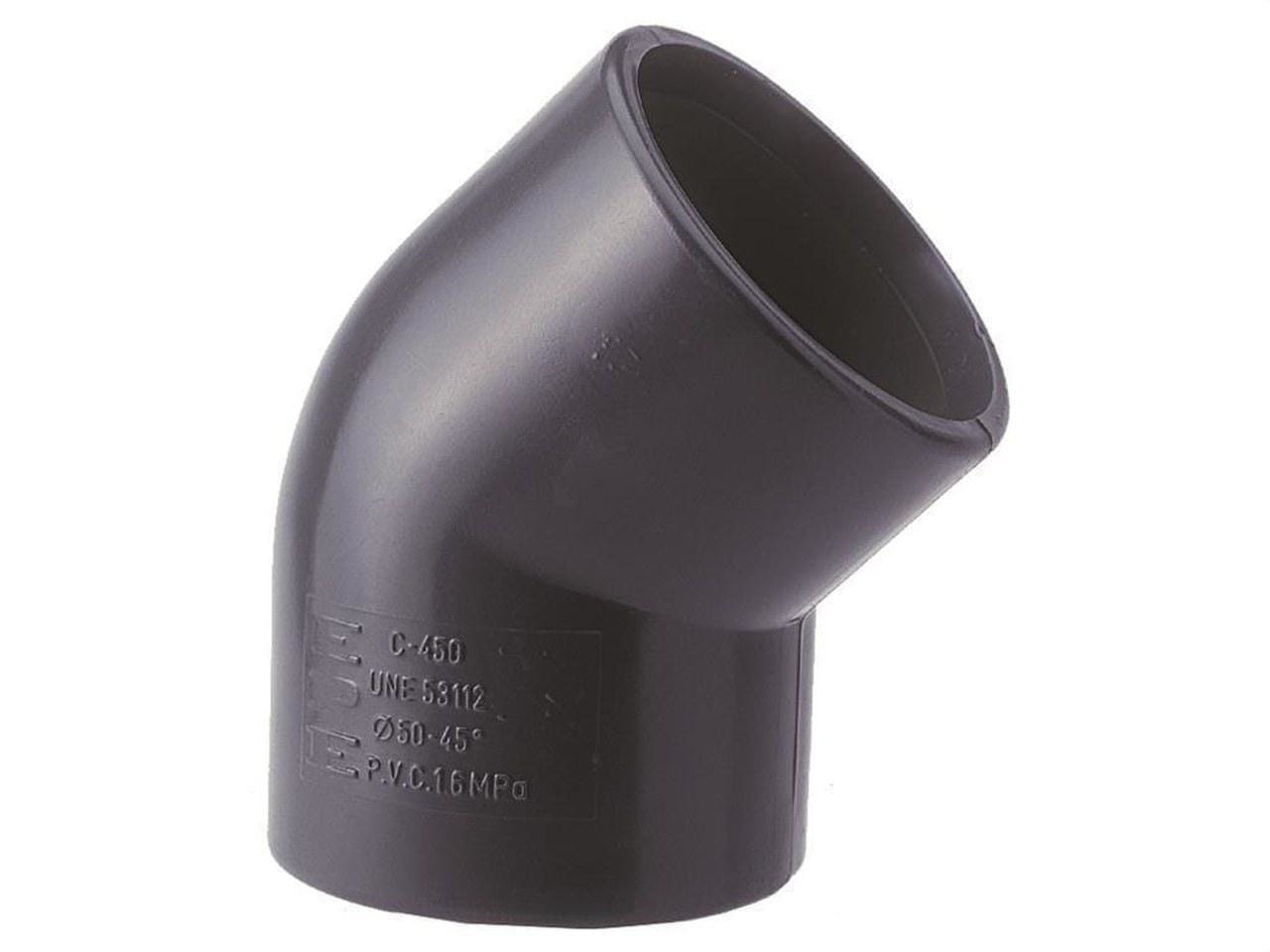 ADEQUA - Codo hembra - hembra 45° DN75mm C-475 PVC