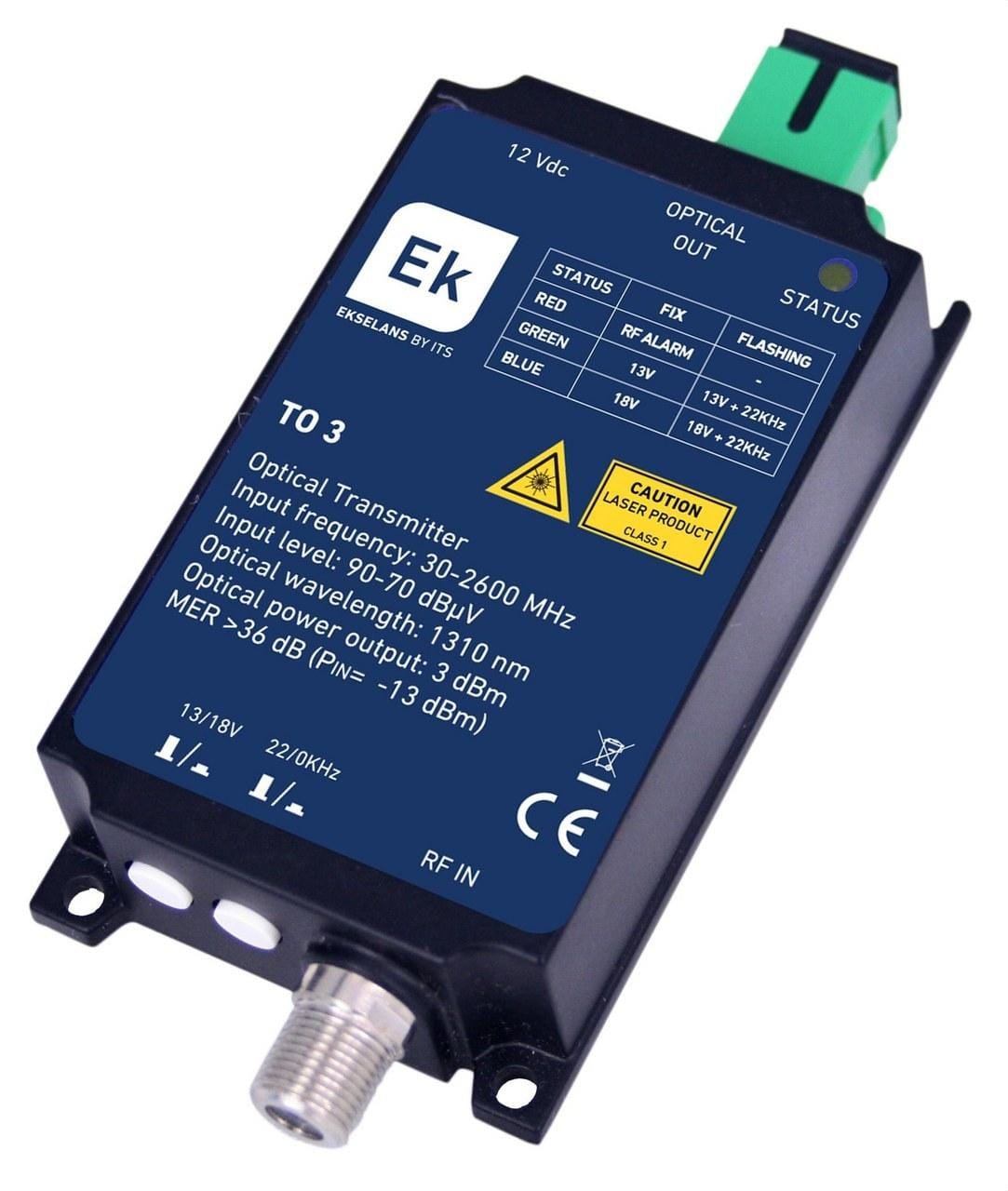 EK - Transmisor óptico TO3 IN 47-2600MHz/OUT 1310nm