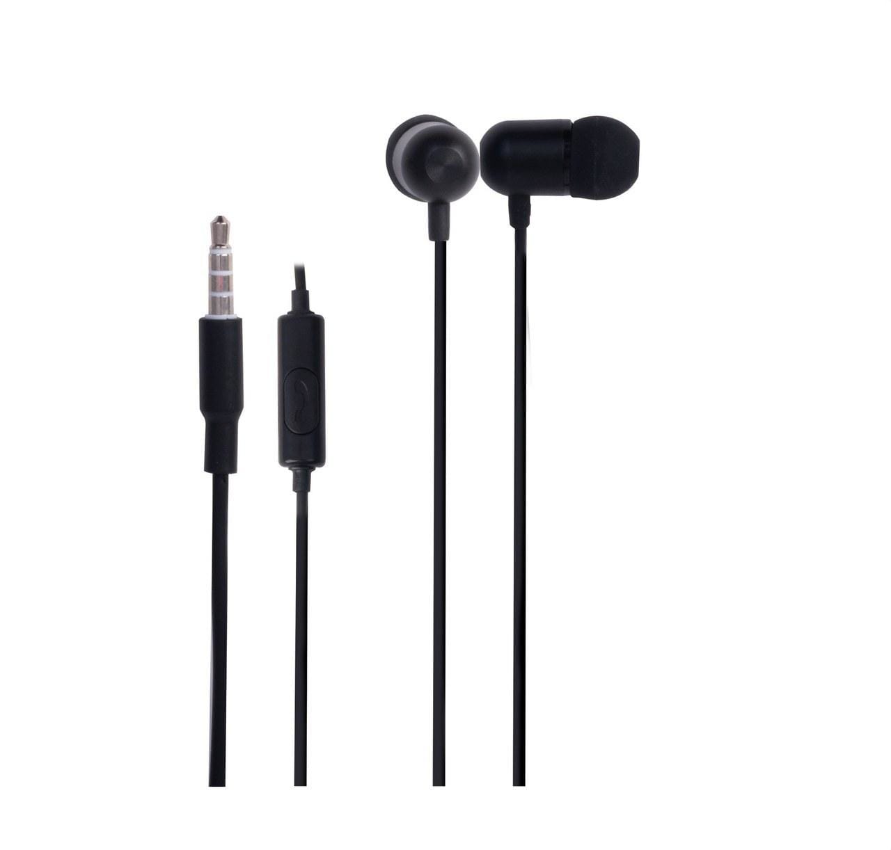 FONESTAR - Auriculares in ear con micrófono Jack 3,5 mm 4 contactos gris