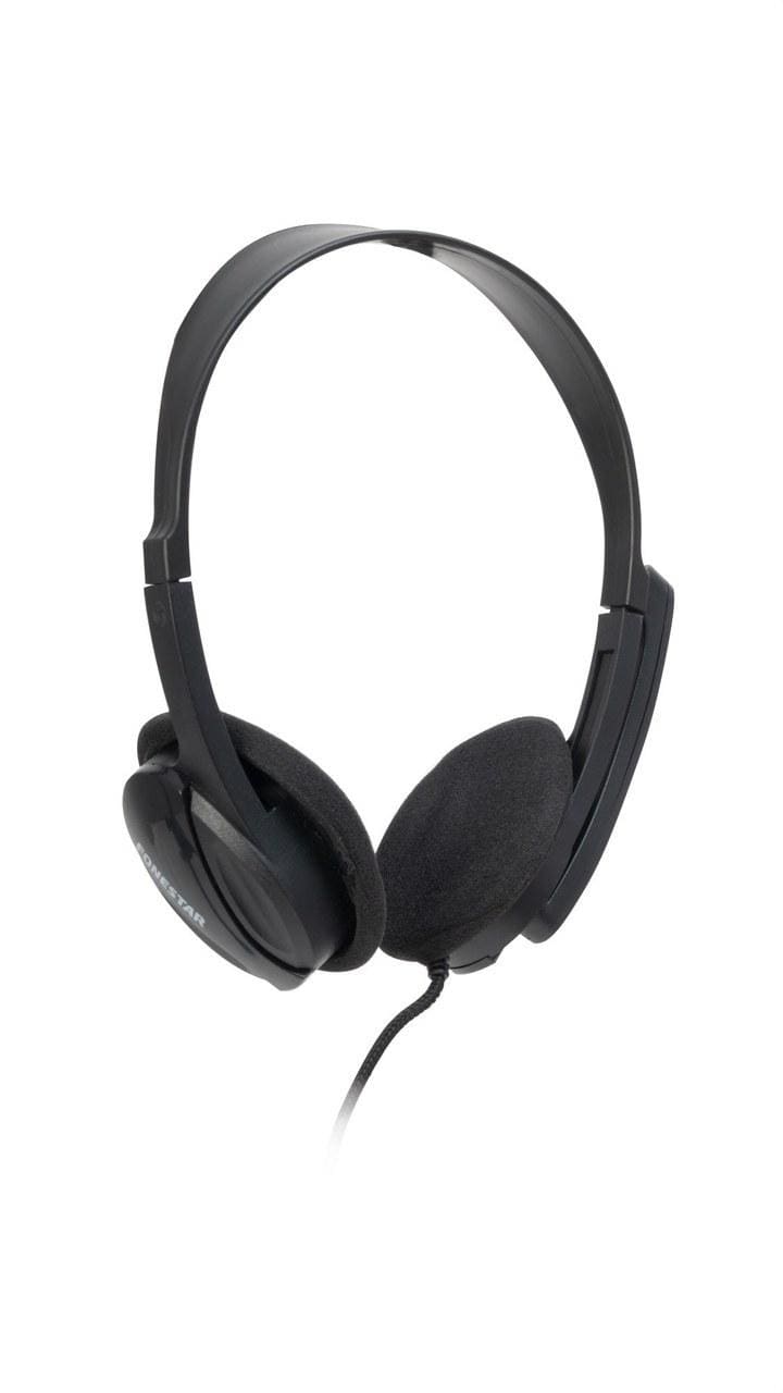 FONESTAR - Auricular estéreo PC con micrófono abatible para teletrabajo multimedia y usos generales Jack 3?5 mm estéreo para auricular y micrófono