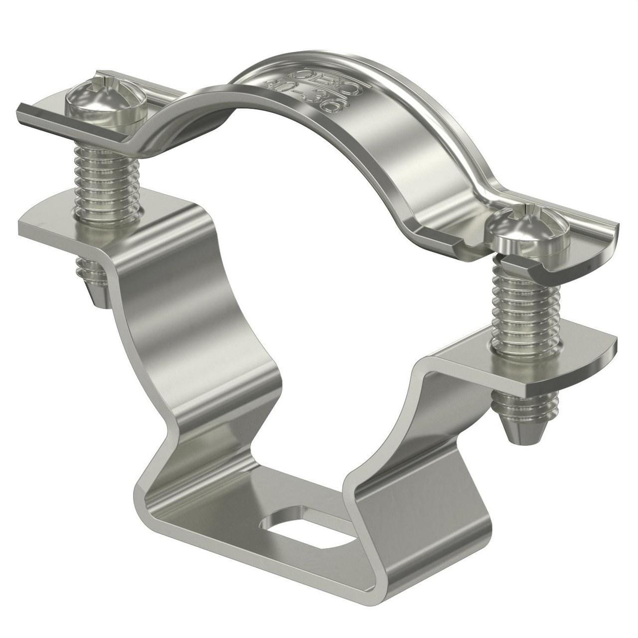OBO BETTERMANN - Abrazadera con agujero alargado 30-36mm acero inoxidable 14571 V4A 14571