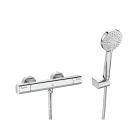 ROCA - Mezclador termostático exterior Victoria para ducha T-500 + set de ducha Stella 100/3 cromado