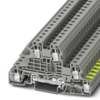 PHOENIX CONTACT - Borne de tierra UTI 6-PE/L/L para distribución conexión por tornillo sección 0,2/10mm² AWG 24-8 8,2mm color gris