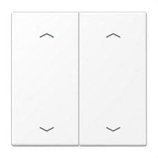 JUNG - Tecla pulsador doble persiana LS blanco mate