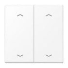 JUNG - Tecla pulsador doble persiana LS blanco mate