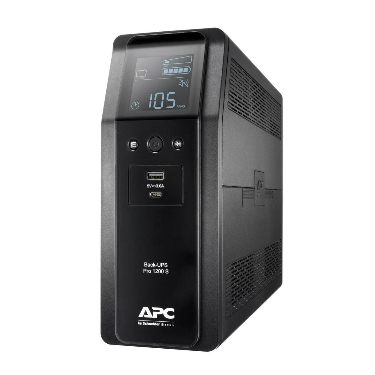APC by Schneider Electric - BACK PRO 1200VA SINEW 8 OUT AVR LCD INT