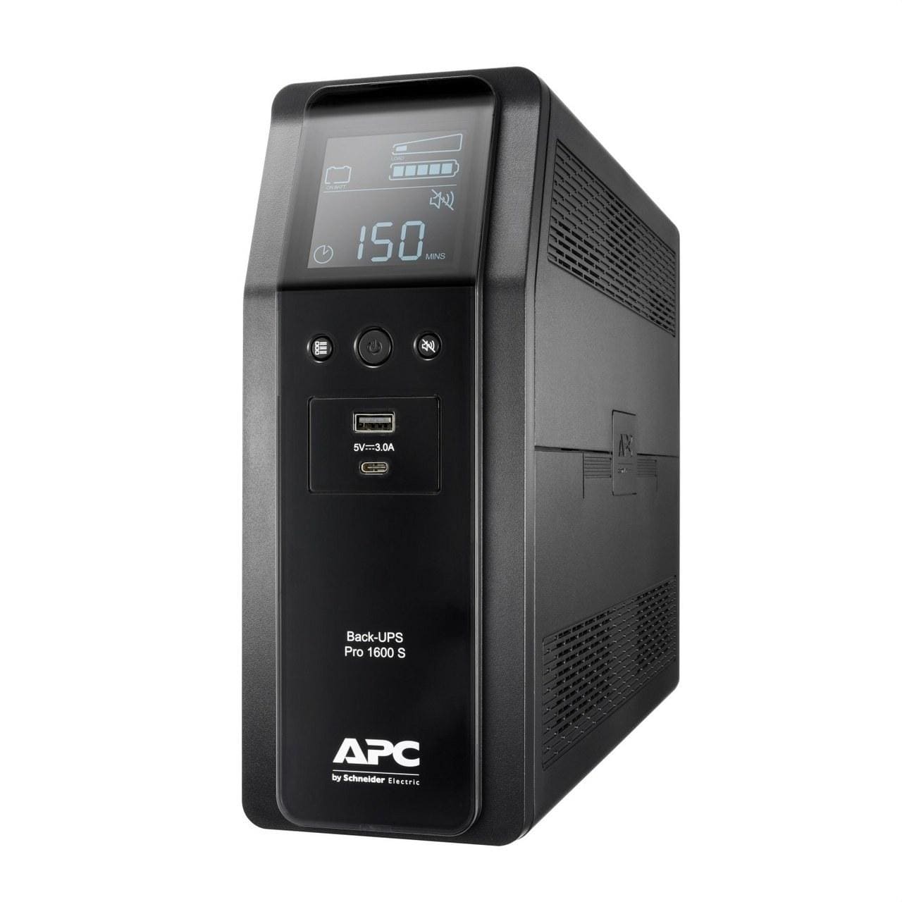APC by Schneider Electric - BACK PRO 1600VA SINEW 8 OUT AVR LCD INT