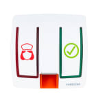 FONESTAR - Pulsador de pared para llamada al personal sanitario alimentación PoE blanco