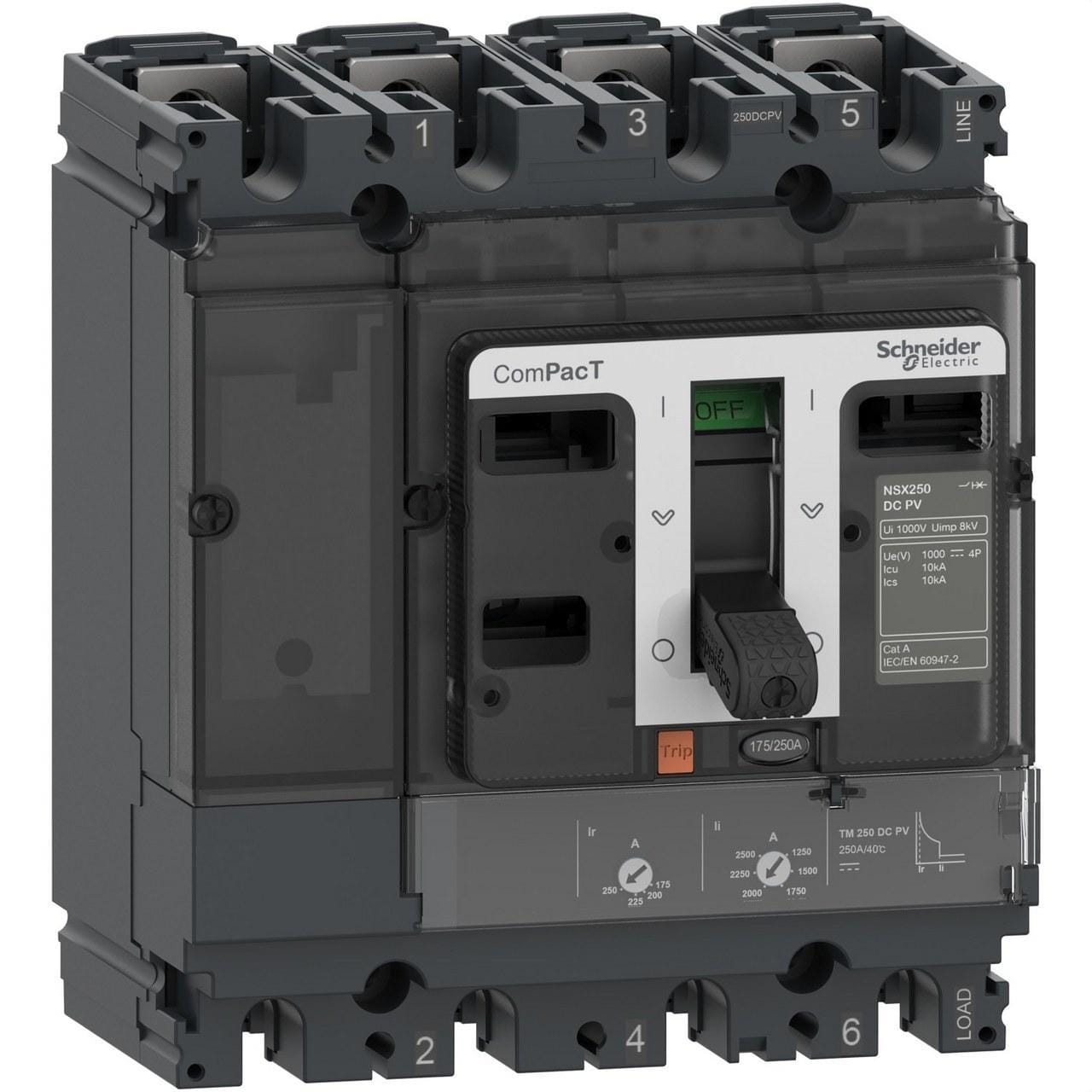 Schneider Electric - Bloque de corte NSX250F 36kA DCPV 4P 200A TMD