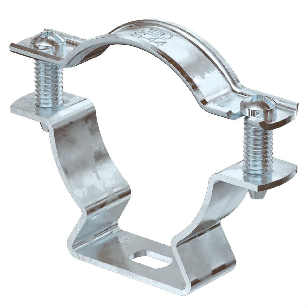 OBO BETTERMANN - Abrazadera con agujero alargado 36-44mm galvanizado por inmersión en caliente DIN en ISO 1461 acero St