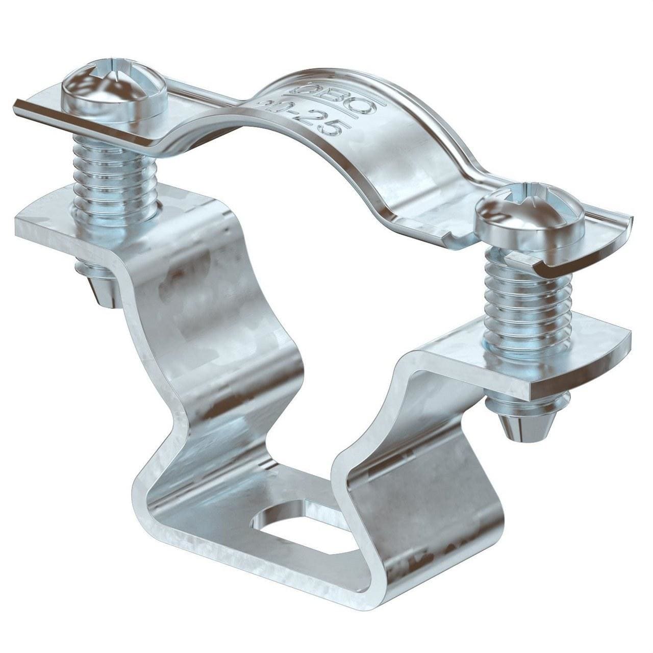 OBO BETTERMANN - Abrazadera con agujero alargado 20-25mm galvanizado por inmersión en caliente DIN en ISO 1461 acero St
