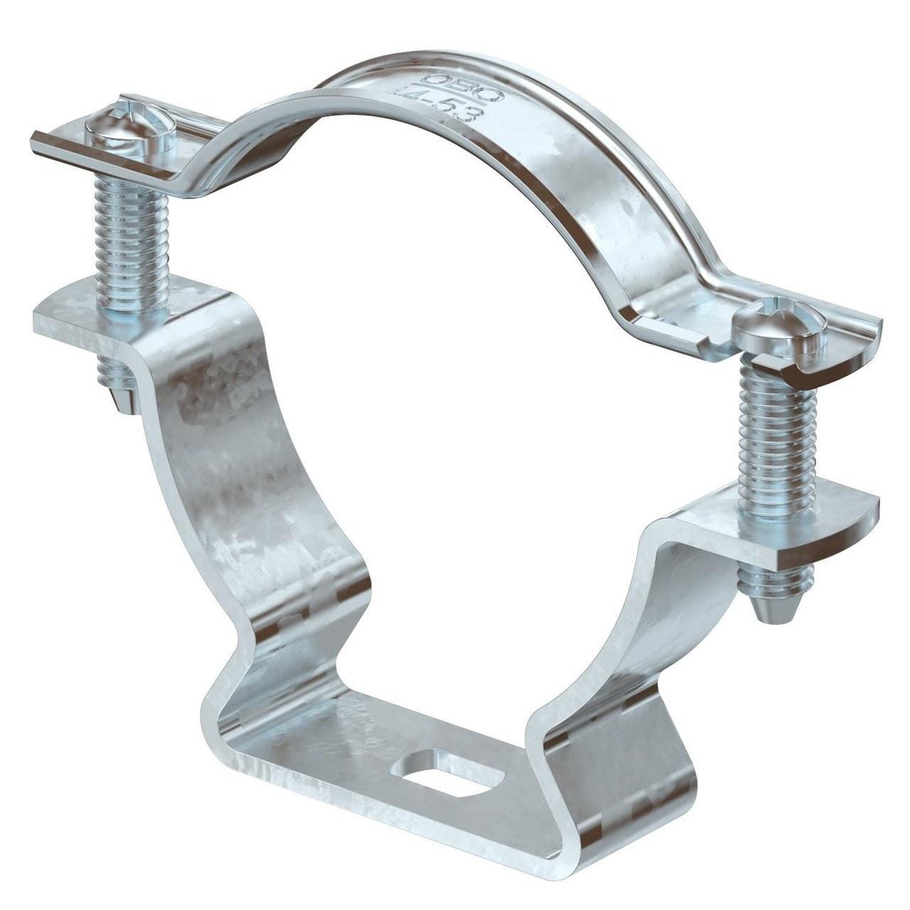 OBO BETTERMANN - Abrazadera con agujero alargado 44-53mm galvanizado por inmersión en caliente DIN en ISO 1461 acero St