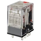 OMRON - Relé enchufable 14 contactos 4PDT 3A indicadores mecánicos y LED pulsador de prueba bloqueable 24V CC