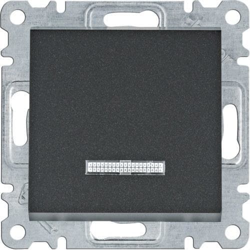 HAGER - Pulsador con indicador luminoso Lumina negro