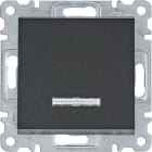 HAGER - Pulsador con indicador luminoso Lumina negro