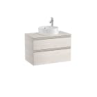 ROCA - Mueble THE GAP 800x460 fresno nórdico para lavabos de sobre encimera de dos cajones