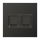 JUNG - Placa modular Jack-Radiall 2 tomas AL1969-2WEAN LS antracita