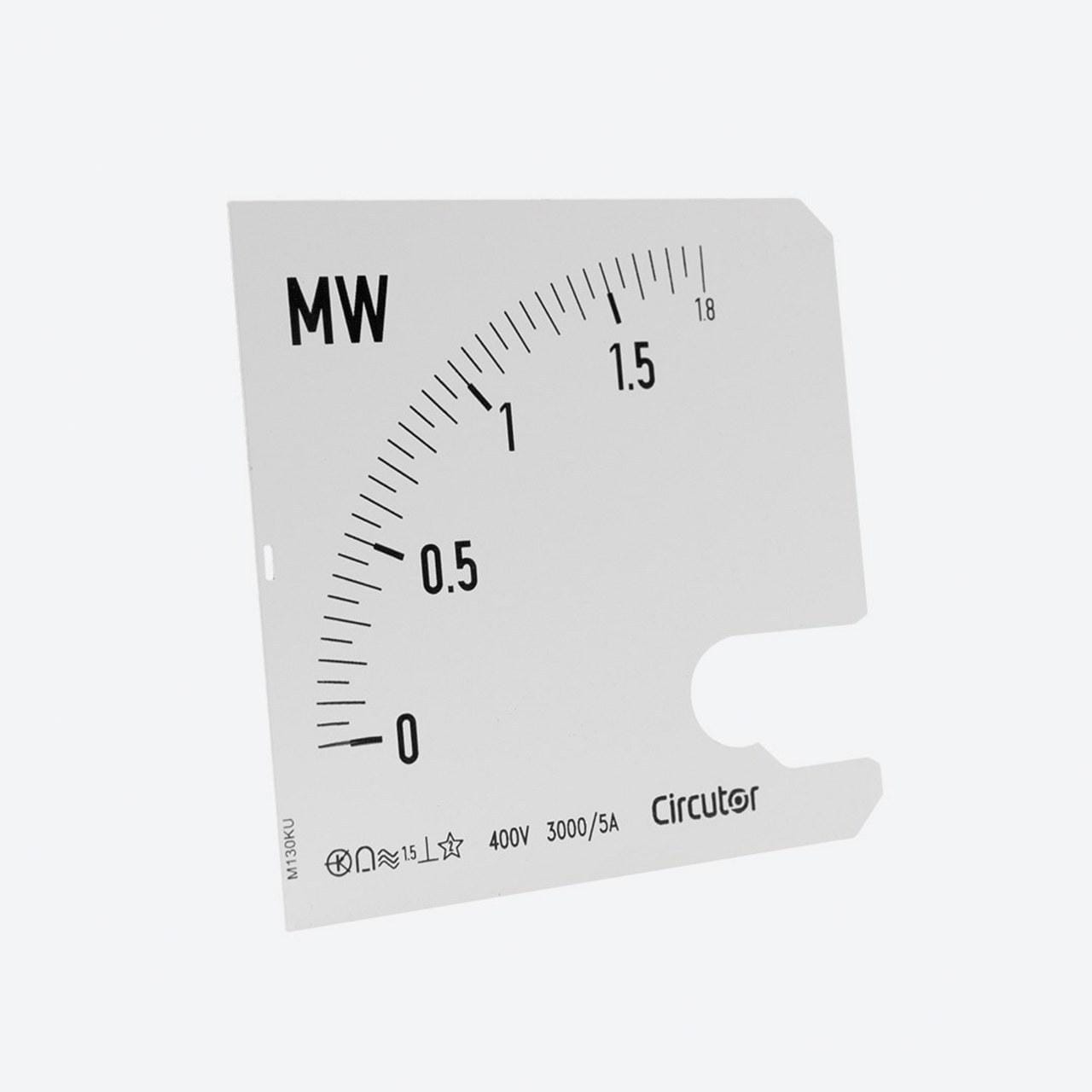 CIRCUTOR - Escala vatímetro SWT 96E 300/5A 400V