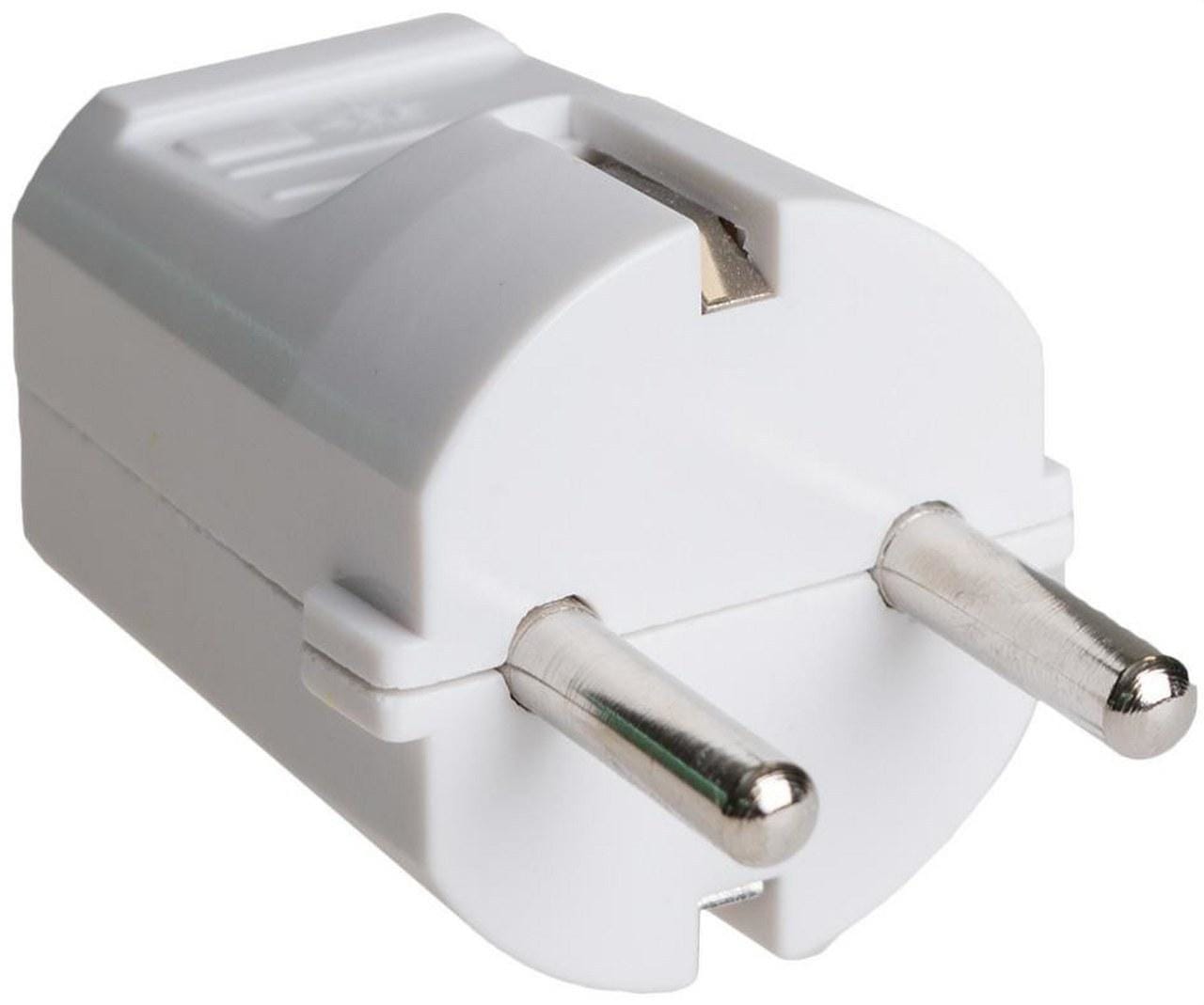 SOLERA - Clavija bipolar 10A 250V espiga diámetro 4,8 termoestable marfil
