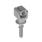 CIRPROTEC - Soporte para conductor con tirafondo nylon diámetro 8mm